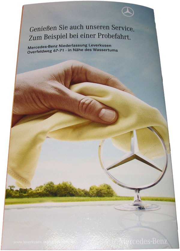 Komplette Rückseite der Speisekarte mit Anzeige (Preis auf Anfrage) Speisekarte mit Werbung